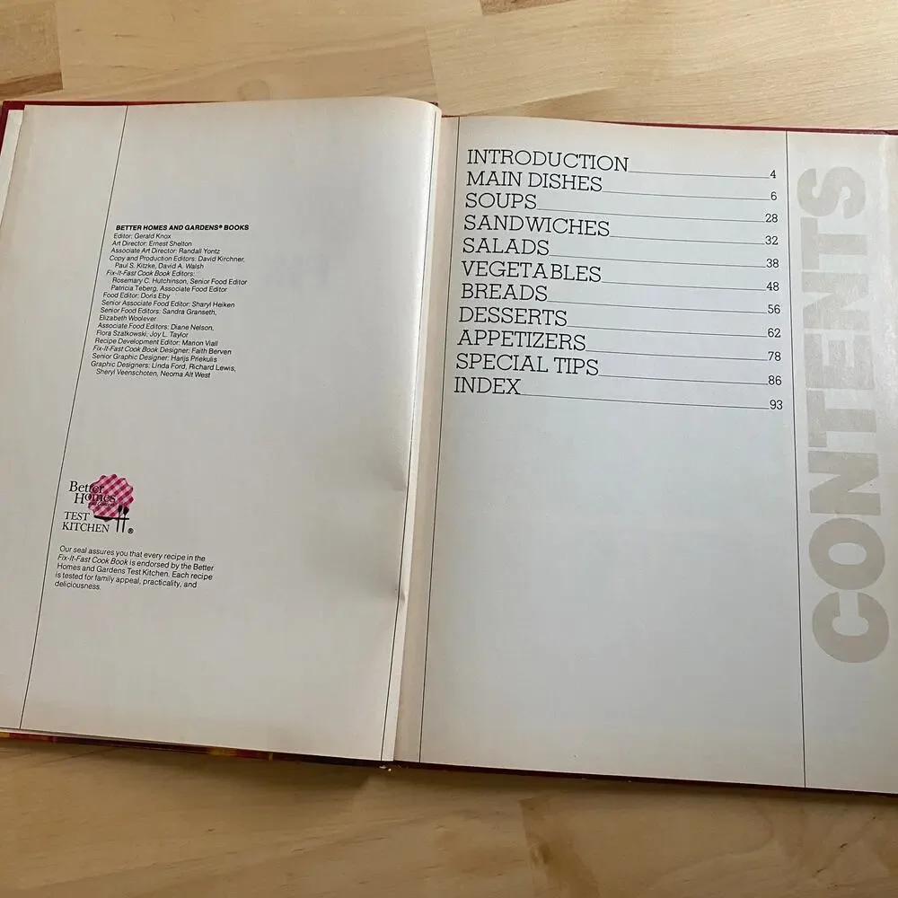 Vintage 1983 Better Homes & Garden Fix It Fast Hardcover Cookbook
